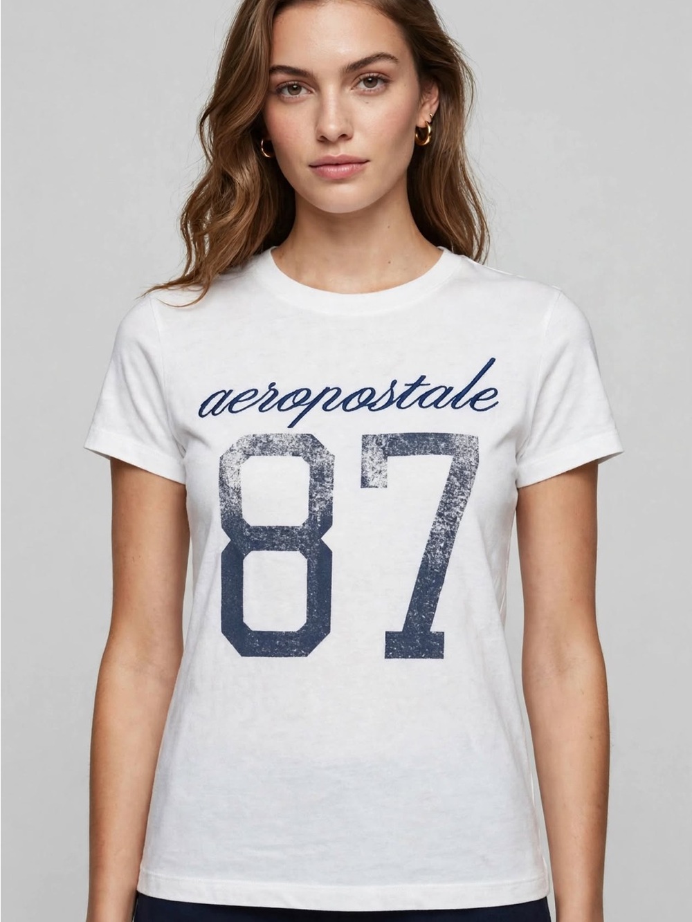 aeropostale White '87 Graphic Tee for women